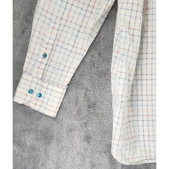 Luchiano Visconti Shirt Mens XLT Multicolor Striped Preppy Button Up Long Sleeve - Picture 9 of 11